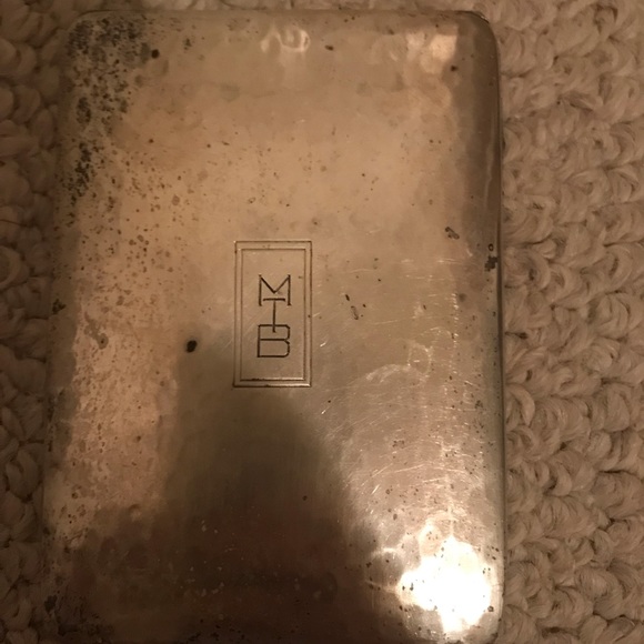 Vintage Sterling cigarette case Napier Sterling engraved Xmas 1940 - Picture 2 of 6